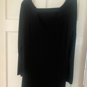 Eileen Fisher black long sleeved dress. Like new